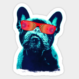 French bulldog 80s style neon Sticker